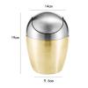 MEUMITY Desktop Small Trash Can Desktop Small Trash Can Multipurpose 304 Stainless Steel Mini Trash Can with Lid for Tabletop Countertop Use Golden view 4