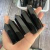 KatLin Natural Black Obsidian Hexagon Point Hand Polished Chakra Healing Crystal Wand Column Mineral Stone Tower Decoration Handicraft Ornaments (Size : 100-110mm) view 2