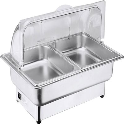 Food Warmer Buffet Server, Stainless Steel Commercial 9L 13L Electric Chafing Dishes with Cover, Hot Plates for Keeping Food Warm for Weddings Parties Buffets, Adjustable Temperature