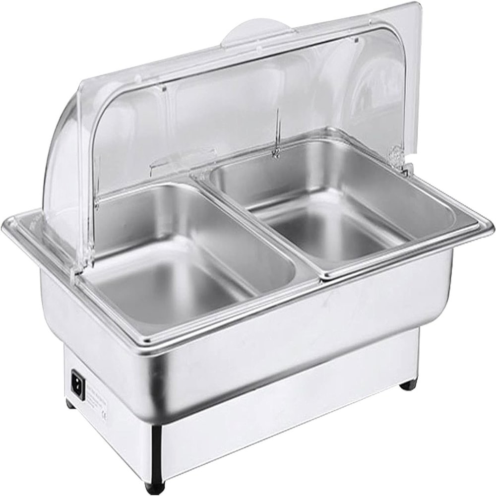 Food Warmer Buffet Server, Stainless Steel Commercial 9L 13L Electric Chafing Dishes with Cover, Hot Plates for Keeping Food Warm for Weddings Parties Buffets, Adjustable Temperature