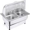 Food Warmer Buffet Server, Stainless Steel Commercial 9L 13L Electric Chafing Dishes with Cover, Hot Plates for Keeping Food Warm for Weddings Parties Buffets, Adjustable Temperature view 1