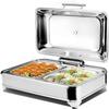 Chafing Dish Buffet Set Chafing Dishes, Catering Food Warmer, Electric Square Buffet Servers and Warmers with Visible Lids, for Parties, Buffet, 6L- Adjustable Temperature view 1