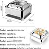 Chafing Dish Buffet Set Chafing Dishes, Catering Food Warmer, Electric Square Buffet Servers and Warmers with Visible Lids, for Parties, Buffet, 6L- Adjustable Temperature view 3