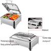 Chafing Dish Buffet Set Chafing Dishes, Catering Food Warmer, Electric Square Buffet Servers and Warmers with Visible Lids, for Parties, Buffet, 6L- Adjustable Temperature view 4