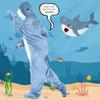 Ambitelligence Shark Blanket Hoodie Onesie for Adults and Kids, Cozy Flannel Shark Costume Shark Sleeping Bag view 2