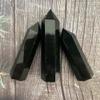 KatLin Natural Black Obsidian Hexagon Point Hand Polished Chakra Healing Crystal Wand Column Mineral Stone Tower Decoration Handicraft Ornaments (Size : 90-99mm) view 3