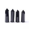 KatLin Natural Black Obsidian Hexagon Point Hand Polished Chakra Healing Crystal Wand Column Mineral Stone Tower Decoration Handicraft Ornaments (Size : 90-99mm) view 4