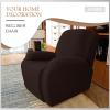 JIVINER Oversized Recliner Chair Covers 4 Piece Stretch Lazy Boy Recliner Sofa Slipcover Jacquard Large Recliner Covers with Elastic Bottom Soft Furniture Protector (XL Recliner,Dark Coffee) view 2