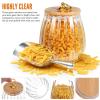 Healeved Glass Canisters with Airtight Lids 4-Pack 5.3 Inch Petal Jars for Food Storage Kitchen Pantry Spice Tea and Honey Containers view 2