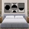 Boho Metal Wall Art, Metal Line Art Wall Decor, Geometric Metal Wall Art, Metal Minimalist Wall Art, Modern Abstract Metal Wall Art, Large Metal Wall Art for Bedroom Bathroom Living Room (19"x12" | 47x30.5 cm x 3 pcs, Silver) view 2