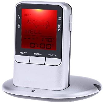 KouRy Meat Thermometer Wireless Digital Digital Kitchen with Probe Food Barbecue Thermometer, Eight Kinds of Meat, Temperature Alarm Durable