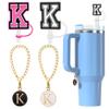 10 mm Straw Cover Cap for Stanley Cup 30 Oz 40 Oz Initial Straw Topper with 2 Pcs Letter Charm Name ID Accessories for Stanley Tumbler view 1