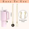 10 mm Straw Cover Cap for Stanley Cup 30 Oz 40 Oz Initial Straw Topper with 2 Pcs Letter Charm Name ID Accessories for Stanley Tumbler view 4