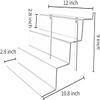 Gonice 2 Pack 4 Tier Acrylic Display Riser, Clear Display Stand for Amiibo Funko POP Figures and Perfume, Display Riser for Graduation Party, Birthday Party view 2