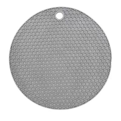 1PCS Silicone Coasters - Drinking Coasters - Cup Mat for Drinks - Live for Hot or Cold Drink Thickened, Non-Slip, Non-Stick, Grey Color
