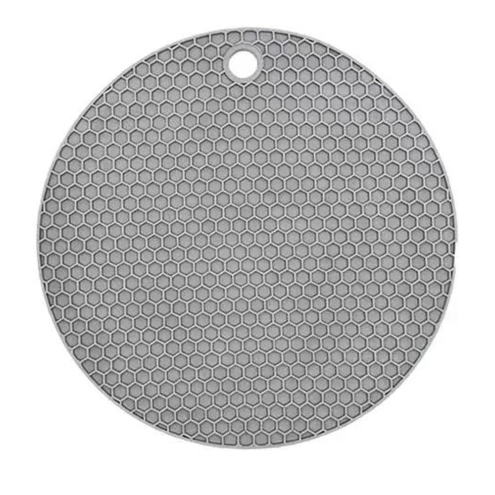 1PCS Silicone Coasters - Drinking Coasters - Cup Mat for Drinks - Live for Hot or Cold Drink Thickened, Non-Slip, Non-Stick, Grey Color
