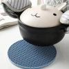 1PCS Silicone Coasters - Drinking Coasters - Cup Mat for Drinks - Live for Hot or Cold Drink Thickened, Non-Slip, Non-Stick, Grey Color view 2