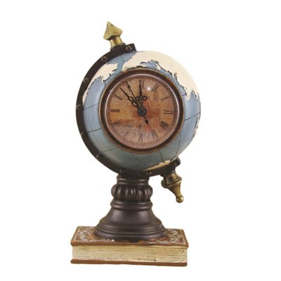 RORPOIR Retro Earth Decoration Vintage Desk Decor Globe Clock Alarm Clock Home Adornment
