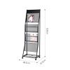House Magazine Rack Magazine Stand Magazine Holder Floor-Standing Brochure Stand, Information Display Stand with Wheels, Magazine Rack with 4 Pockets, Newspaper Stand Easy to Move Floor Standing view 2