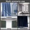 Ceiling Curtain Track Hospital Curtain RV Curtain Flexible Aluminum Ceiling Curtain Track, Straight Curtain Track Ceiling Mount Heavy Duty Curtain Tracks Rods System Room Divider Partition Curtain Cei view 4