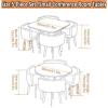 Square/Round Dining Table Set with 4 Chairs,Wooden Kitchen Table and Chairs table for four,Small Modern Conference Table with Chairs,for Reception Table and Chair Combination,Breakfast Table Set view 2