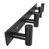 VAEHOLD Hat and Coat Wall Mount Rack - 4 Hooks for Robes, Bags, Keys, and Towels - Bathroom Towel Hanger Organizer -Black view 1