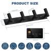 VAEHOLD Hat and Coat Wall Mount Rack - 4 Hooks for Robes, Bags, Keys, and Towels - Bathroom Towel Hanger Organizer -Black view 2