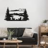 SIGNLEADER Metal Wall Art Decor Leisurely Sunset Modern Abstract Wall Sculpture Hangings Home Decoration for Living Room, Bedroom, Bathroom, Kitchen, Outdoor - 36" Black view 1