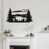SIGNLEADER Metal Wall Art Decor Leisurely Sunset Modern Abstract Wall Sculpture Hangings Home Decoration for Living Room, Bedroom, Bathroom, Kitchen, Outdoor - 36" Black view 3