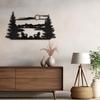 SIGNLEADER Metal Wall Art Decor Leisurely Sunset Modern Abstract Wall Sculpture Hangings Home Decoration for Living Room, Bedroom, Bathroom, Kitchen, Outdoor - 36" Black view 4