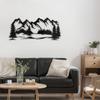 SIGNLEADER Metal Wall Art Decor Mountain Pine trees Modern Abstract Wall Sculpture Hangings Home Decoration for Living Room, Bedroom, Bathroom, Kitchen, Outdoor - 30" Black view 1