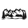 SIGNLEADER Metal Wall Art Decor Mountain Pine trees Modern Abstract Wall Sculpture Hangings Home Decoration for Living Room, Bedroom, Bathroom, Kitchen, Outdoor - 30" Black view 2