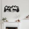 SIGNLEADER Metal Wall Art Decor Mountain Pine trees Modern Abstract Wall Sculpture Hangings Home Decoration for Living Room, Bedroom, Bathroom, Kitchen, Outdoor - 30" Black view 3