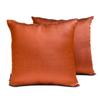 The HomeCentric Luxury Lumbar Pillow Cover Rust Pack of 2, 12"x20" (30x50 cm) Art Silk Plain & Solid Oblong Pillow Cover, Modern Cushion Cover Style - Rust Luxury view 1