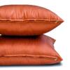 The HomeCentric Luxury Lumbar Pillow Cover Rust Pack of 2, 12"x20" (30x50 cm) Art Silk Plain & Solid Oblong Pillow Cover, Modern Cushion Cover Style - Rust Luxury view 4