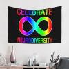 WETEYAFU Celebrate Neurodiversity Wall Tapestry, Decoration Party Banner Living Room Bedroom Background Home Wall Decoration Tapestry, 60x40 Inches view 3