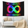 WETEYAFU Celebrate Neurodiversity Wall Tapestry, Decoration Party Banner Living Room Bedroom Background Home Wall Decoration Tapestry, 60x40 Inches view 4