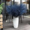 Ouddy Decor 8 Pcs Faux Pampas Grass Decor 38''/97cm Tall Artificial Large Pompous Pompas Floral Fluffy Fake Plants Floor Vase Filler for Wedding Kitchen Home Boho Decorations, Blue view 3