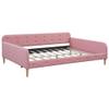 Modern Linen Upholstered Daybed with 4 Support Legs, Full Size Button Tufted Sofa Daybed Frame with Wood Slats Support for Bedroom Living Room Guest Room, No Box Spring Needed (Rubine-01, Full) view 4