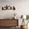 SIGNLEADER Metal Wall Art Decor Mountain Pine trees Modern Abstract Wall Sculpture Hangings Home Decoration for Living Room, Bedroom, Bathroom, Kitchen, Outdoor - 36" Bronze view 1