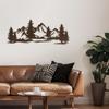 SIGNLEADER Metal Wall Art Decor Mountain Pine trees Modern Abstract Wall Sculpture Hangings Home Decoration for Living Room, Bedroom, Bathroom, Kitchen, Outdoor - 36" Bronze view 4