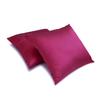The HomeCentric Decorative Lumbar Pillow Cover Magenta Pack of 2, 20"x36" (50x90 cm) Art Silk Plain & Solid Oblong Pillow Cover, Modern Cushion Cover Style - Magenta Luxury view 2