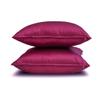The HomeCentric Decorative Lumbar Pillow Cover Magenta Pack of 2, 20"x36" (50x90 cm) Art Silk Plain & Solid Oblong Pillow Cover, Modern Cushion Cover Style - Magenta Luxury view 4