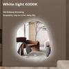 500X500 mm Illuminated Backlit LED Bathroom Mirror, Wall Mounted Multifunction Bathroom Vanity Mirror with Lights and Demister Pad, Energy-Saving Illuminated Smart Mirror 70*90CM tricolorlight view 3
