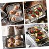 BESTOYARD 1pc Stainless Steel Bakeware Snacks Holder Plate Stainless Steel Cookie Pan Oven Cookie Tray Stainless Steel Baking Cake Pan Pizza Pan Bread Oven Baking Plate Oven Tray Metal view 2