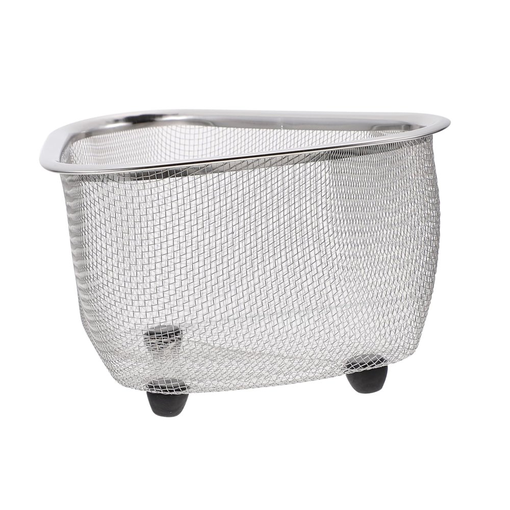 BESTOYARD 1pc Drain Basket Sink Brush Rack Corner Sink Drainer Pasta Drying Rack Metal Holder Kitchen Sink Basket Kitchen Sink Organizer Fine Mesh Colander Vegetable Storage Plastic