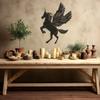 LaModaHome Magical Unicorn Wall Art, Mid Flight Design Metal Decor, Enchanted Flying Unicorn, Unique Home Accent, Kids Room Decoration,Gift - 7.9"x10.2"/20x26cm view 1