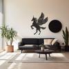LaModaHome Magical Unicorn Wall Art, Mid Flight Design Metal Decor, Enchanted Flying Unicorn, Unique Home Accent, Kids Room Decoration,Gift - 7.9"x10.2"/20x26cm view 2