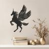 LaModaHome Magical Unicorn Wall Art, Mid Flight Design Metal Decor, Enchanted Flying Unicorn, Unique Home Accent, Kids Room Decoration,Gift - 7.9"x10.2"/20x26cm view 4