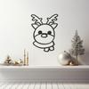 LaModaHome Christmas Reindeer Metal Wall Art for Nurseries, Festive Home Decoration, Charming Holiday Decor, Seasonal Indoor Accent, Festive Design - 19.7"x27.6"/50x70cm view 1